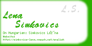 lena simkovics business card